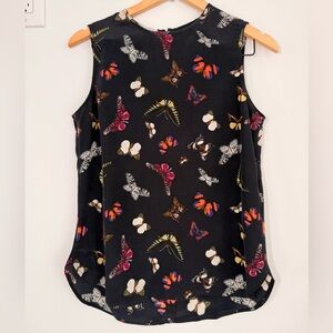 Equipment Multicolor Butterfly Print Sleeveless Top size XS